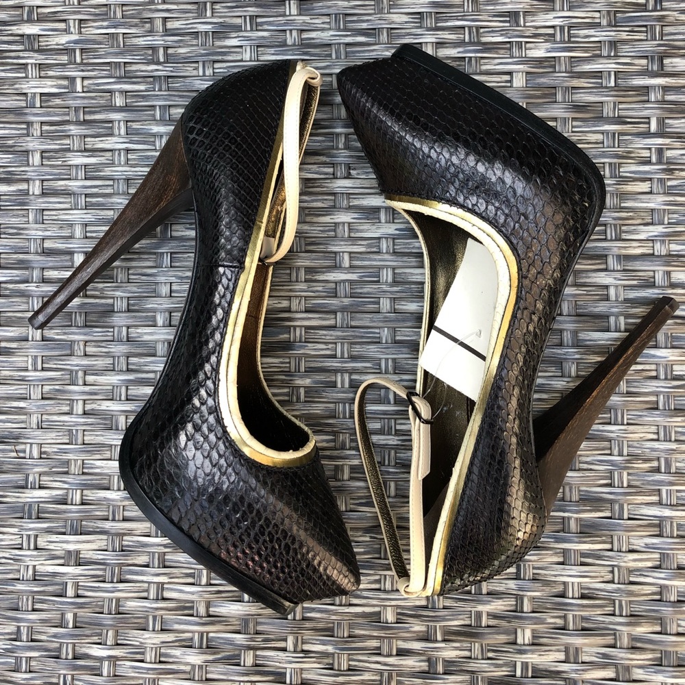 Lanvin Genuine Python Leather Platform Pump 39eu - image 4